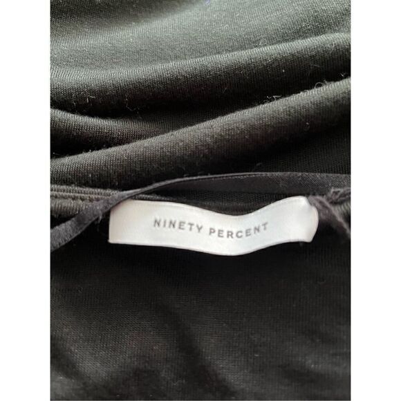 Ninety Percent Tencel Jersey Cross Back Dip-Dye Slip Dress Black and Acid size X - Picture 8 of 10